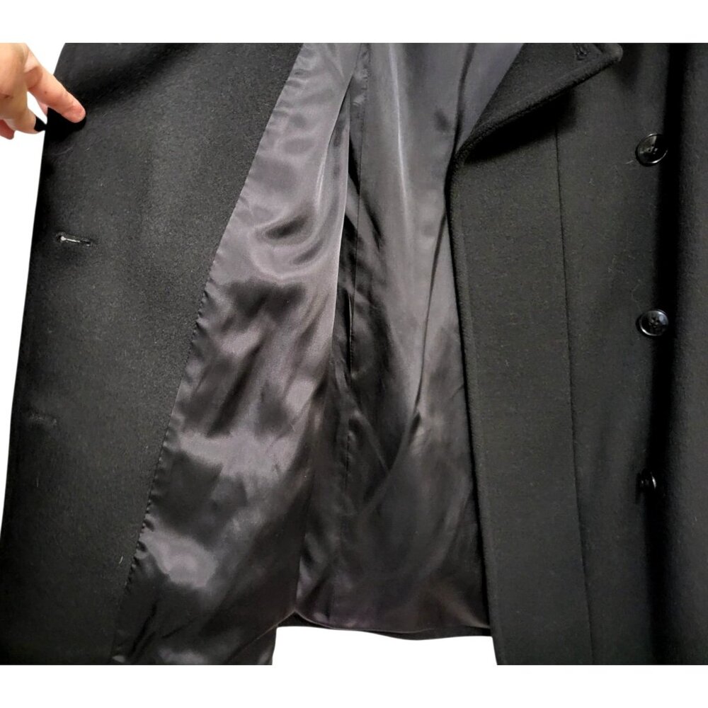 Classic Black Wool Coat for Women - Picture 6 of 12